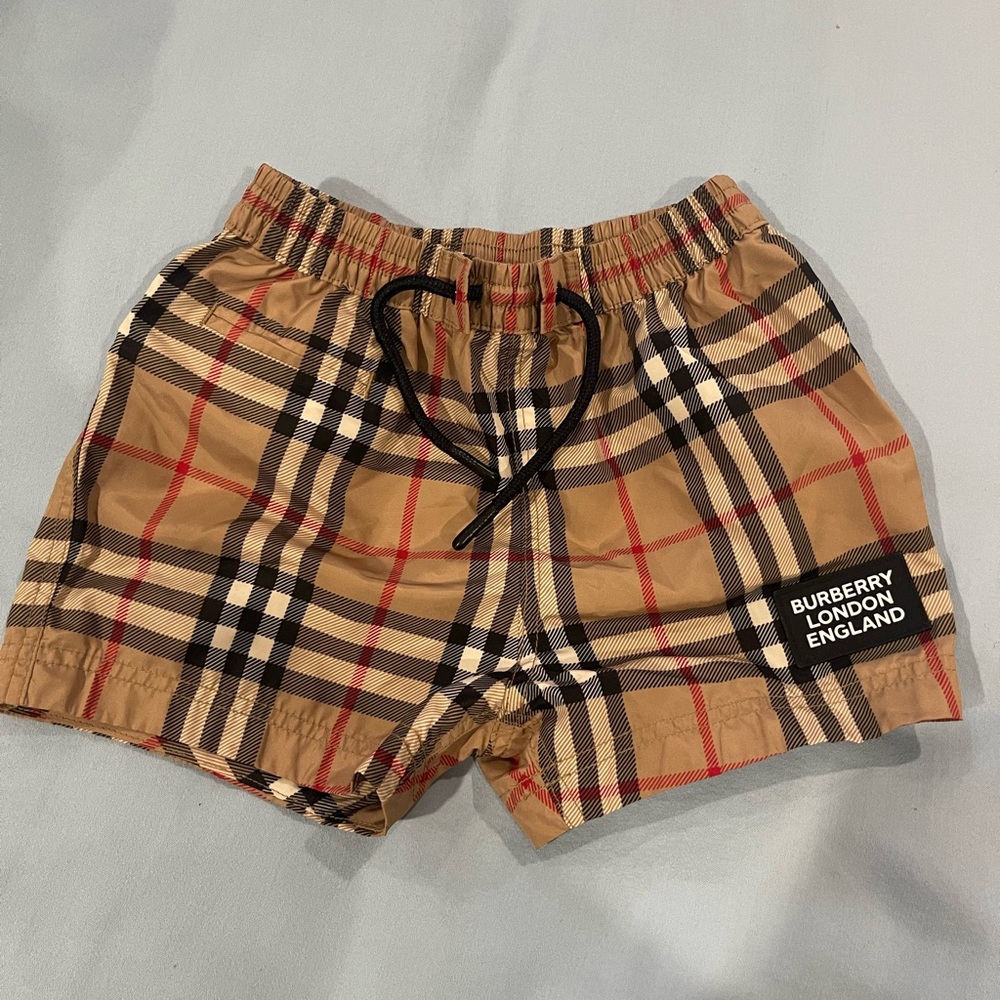Burberry baby swim shorts, size 6m